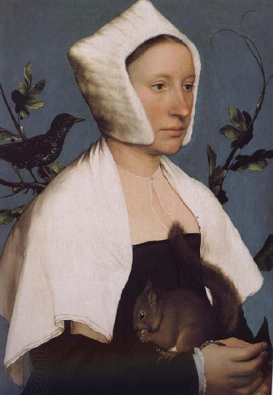 Hans Holbein With squirrels and birds swept Europe and the portrait of woman China oil painting art